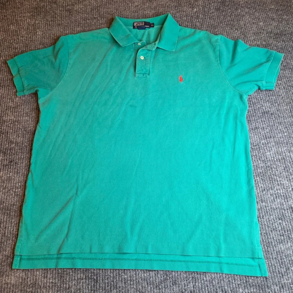Polo Ralph Lauren Green‎ Short Sleeve Polo Shirt Mens XL Classic Fit